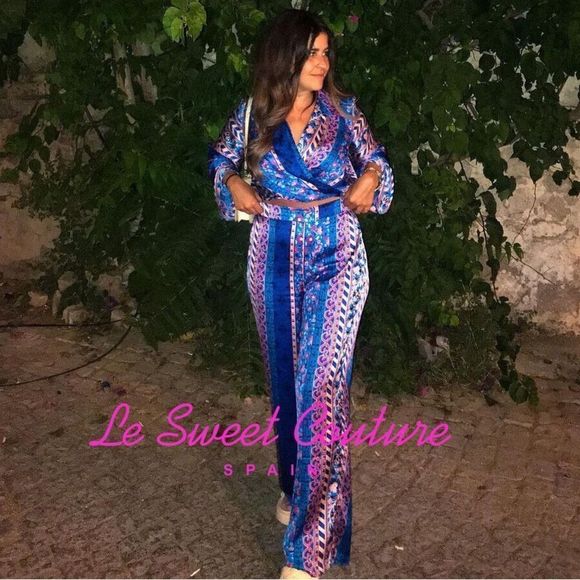 ZARA SATIN EFFECT PRINTED PANTS - Picture 2 of 13